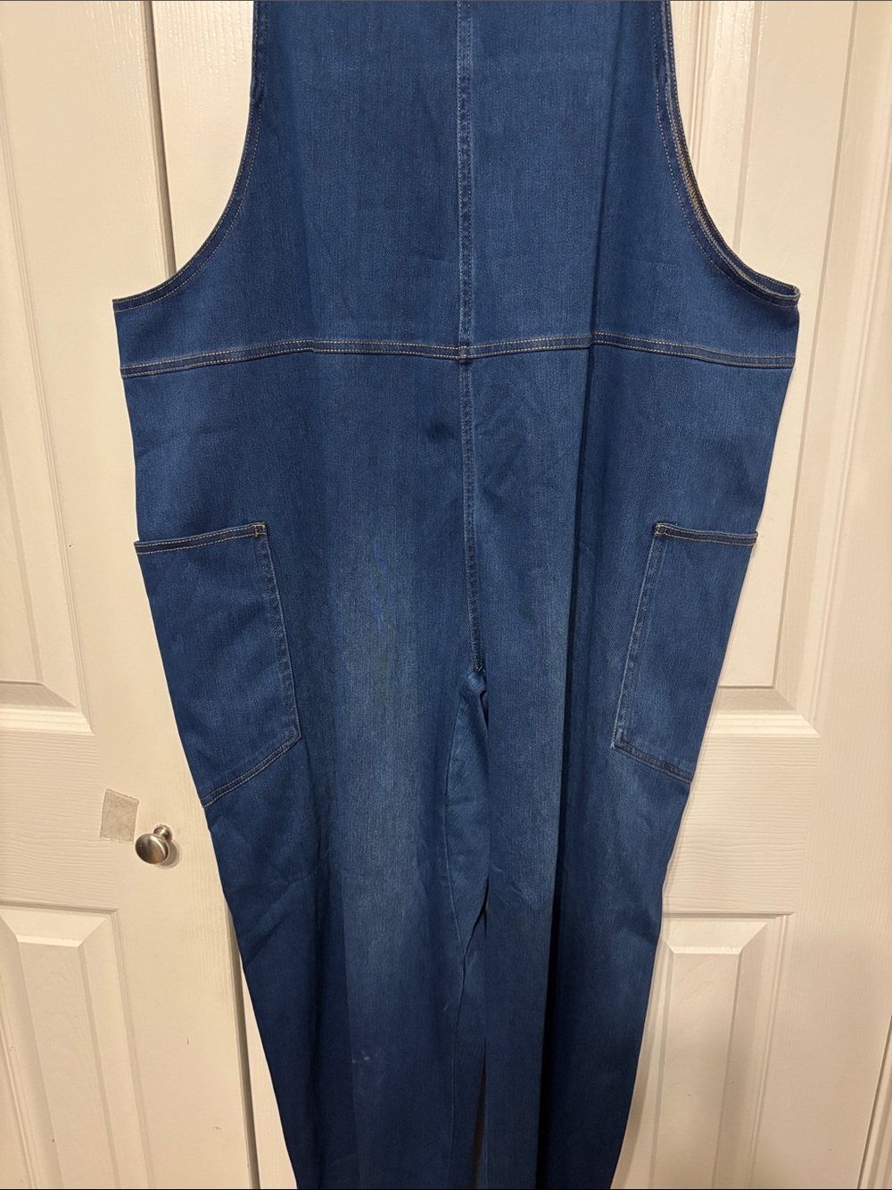 Halara Flex Denim Wide Leg Stretch Plus Overalls - Picture 4 of 13